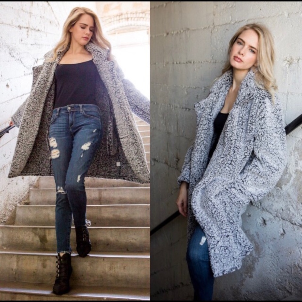*LAST ONE* Wine Sherpa Coat - Picture 3 of 7